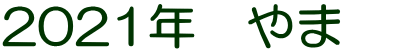 2021年　やま　